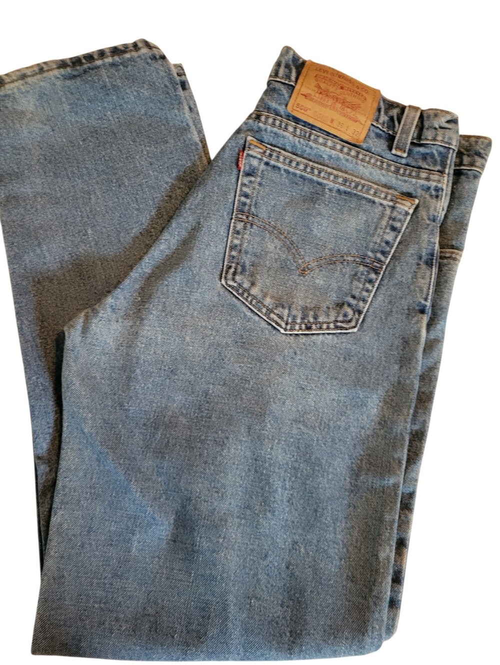 Vintage 550 Levi's Mens Jeans 1996 36x32 100% Cotton Great Fade